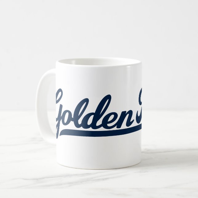 Cal Golden Bears Blue Script Coffee Mug (Front Left)