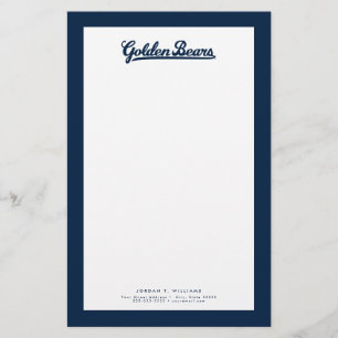 Cal Golden Bears Blue Script Stationery