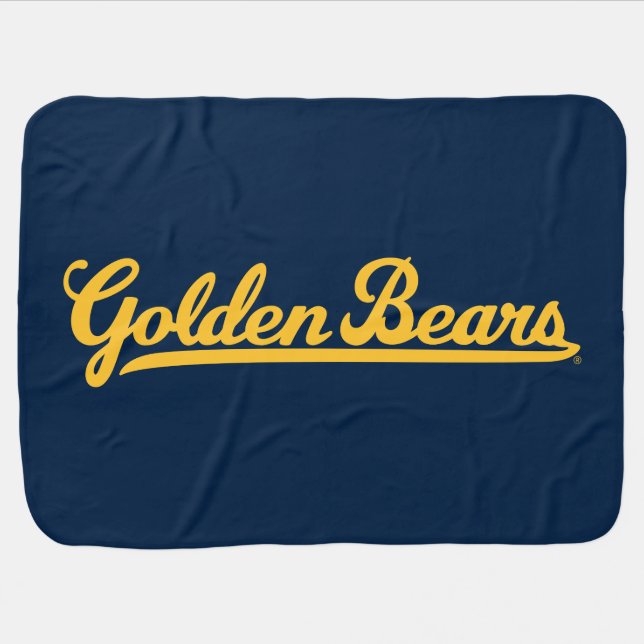 Cal Golden Bears Gold Script Baby Blanket (Horizontal)