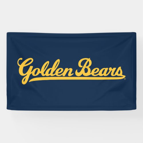 Cal Golden Bears Gold Script Banner