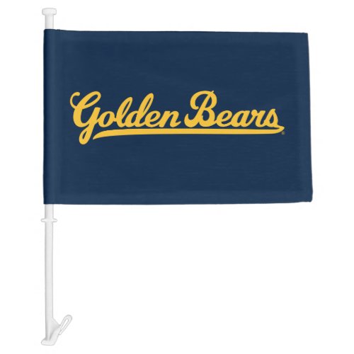 Cal Golden Bears Gold Script Car Flag