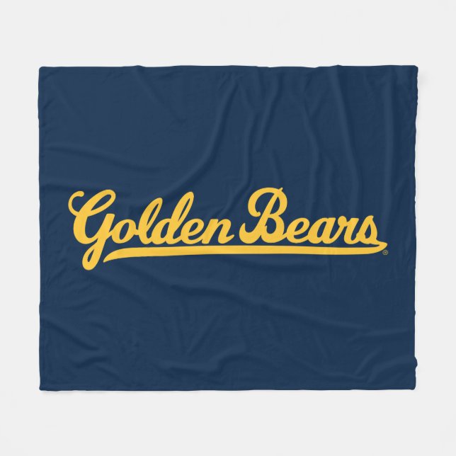 Cal Golden Bears Gold Script Fleece Blanket (Front (Horizontal))