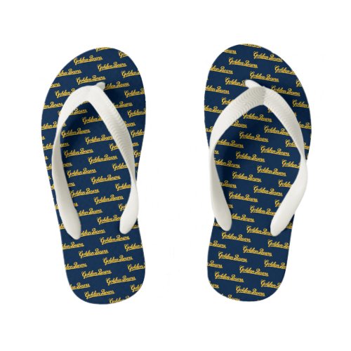 Cal Golden Bears Gold Script Kids Flip Flops