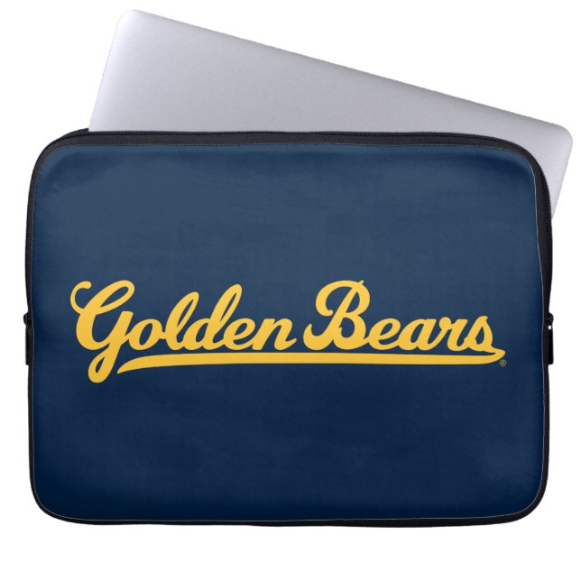Cal Golden Bears Gold Script Laptop Sleeve (Front)