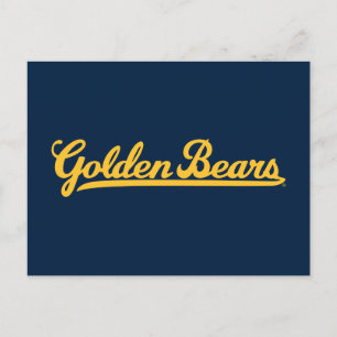 Cal Golden Bears Gold Script Postcard