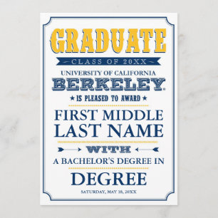 Cal Graduation Announcement