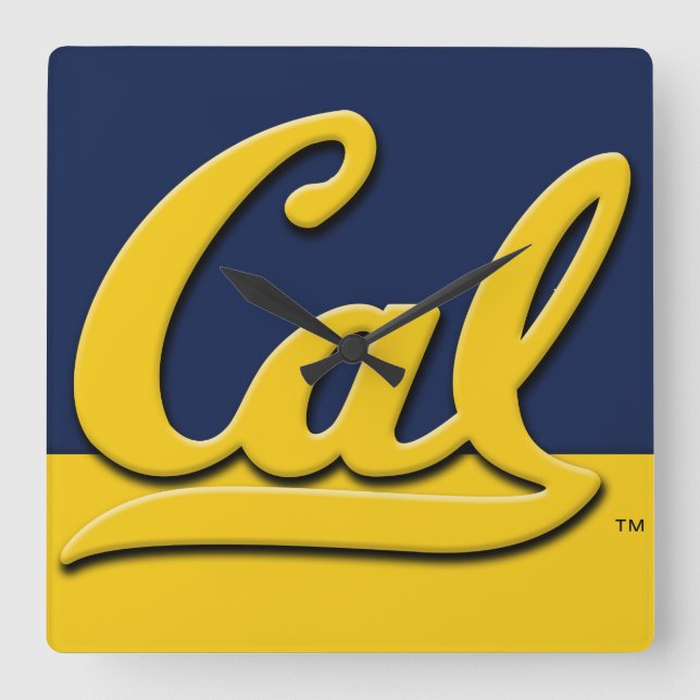 Cal Logo Square Wall Clock (Front)
