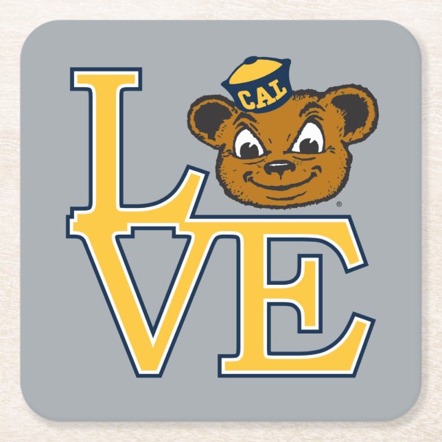 Cal Love Square Paper Coaster (Front)