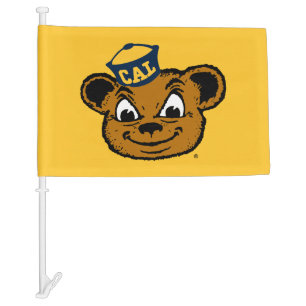 Cal Mascot   Oski the Bear Car Flag
