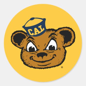 Cal Mascot | Oski The Bear Classic Round Sticker by ucberkeley at Zazzle