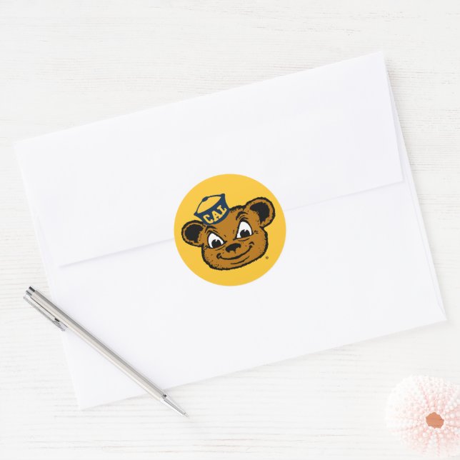 Cal Mascot | Oski the Bear Classic Round Sticker (Envelope)
