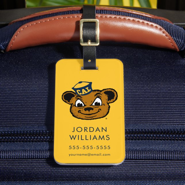 Cal Mascot | Oski the Bear Luggage Tag (Front Insitu 2)