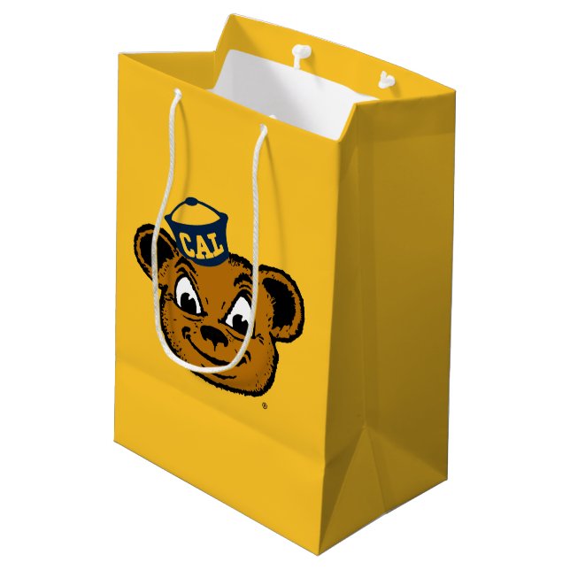 Cal Mascot | Oski the Bear Medium Gift Bag (Back Angled)