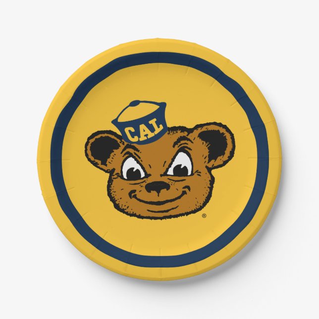 Cal Mascot | Oski the Bear Paper Plates (Front)