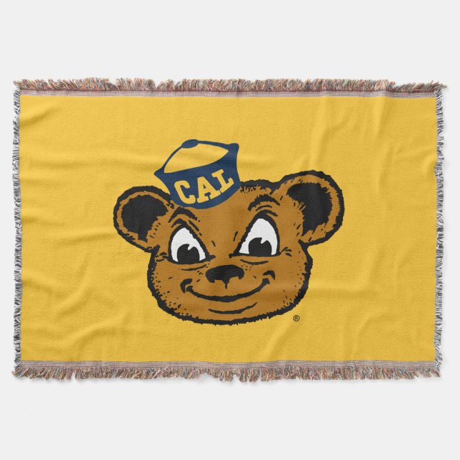 Cal Mascot | Oski the Bear Throw Blanket (Front)