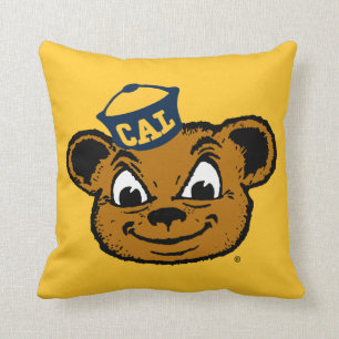 Cal Mascot   Oski the Bear Throw Pillow