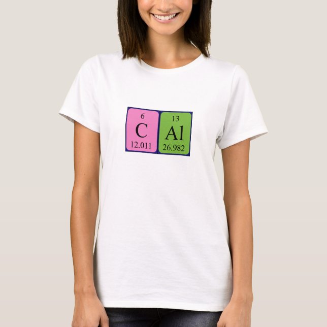 Cal periodic table name shirt (Front)