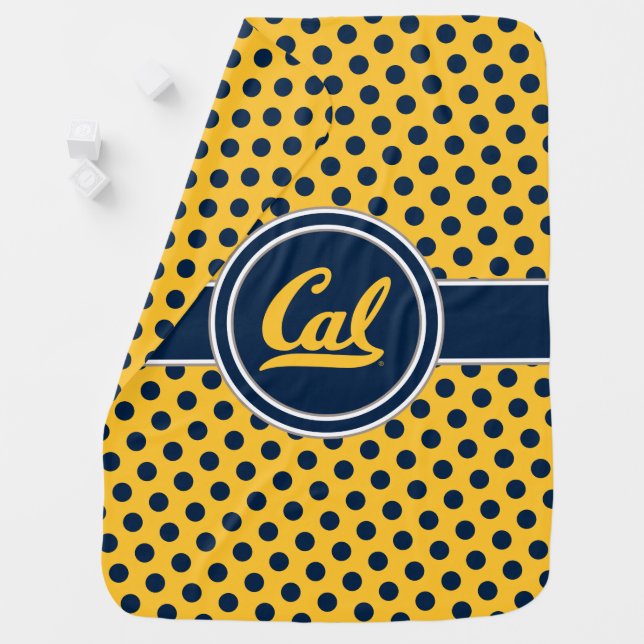 Cal Polka Dots Baby Blanket (In Situ)
