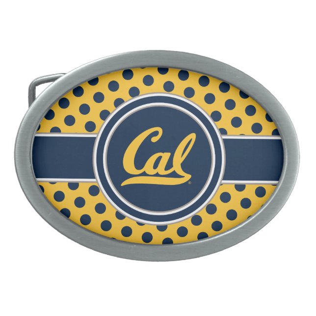 Cal Polka Dots Belt Buckle (Front)