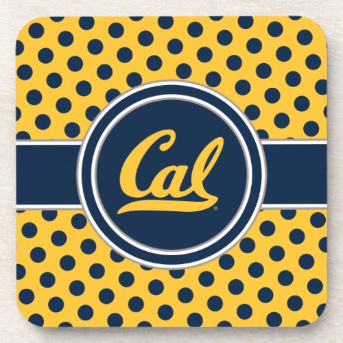 Cal Polka Dots Beverage Coaster