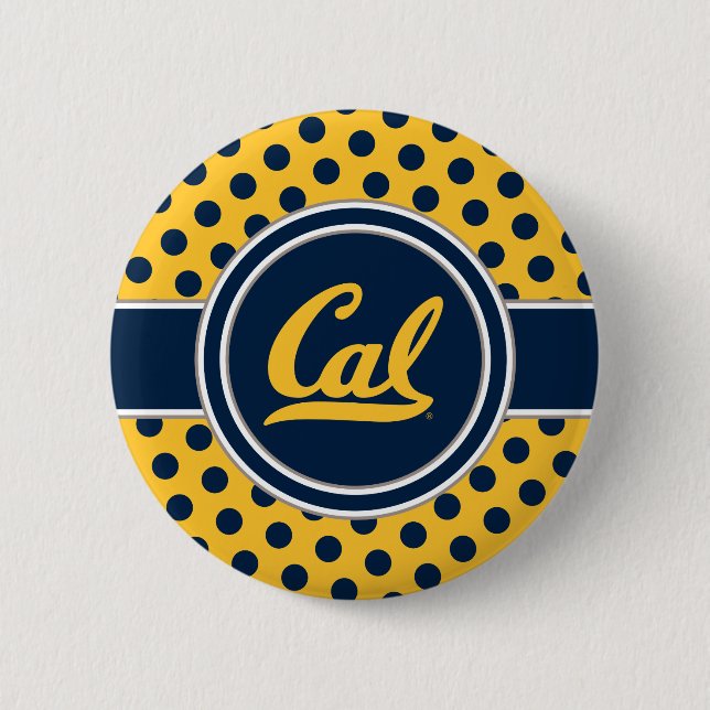Cal Polka Dots Button (Front)