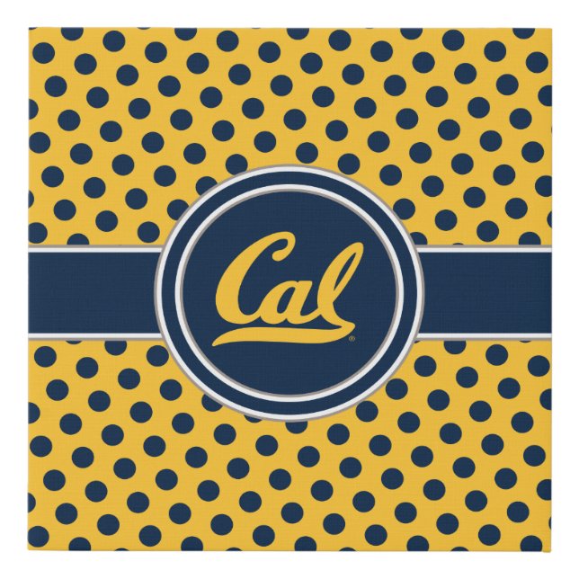 Cal Polka Dots Faux Canvas Print (Front)