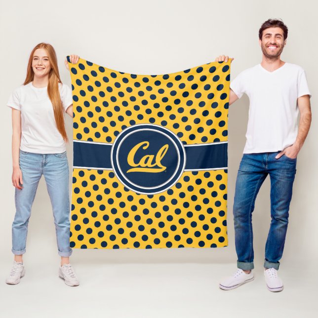 Cal Polka Dots Fleece Blanket (In Situ)