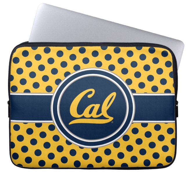Cal Polka Dots Laptop Sleeve (Front)