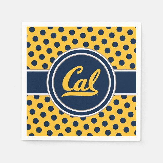 Cal Polka Dots Napkins (Front)