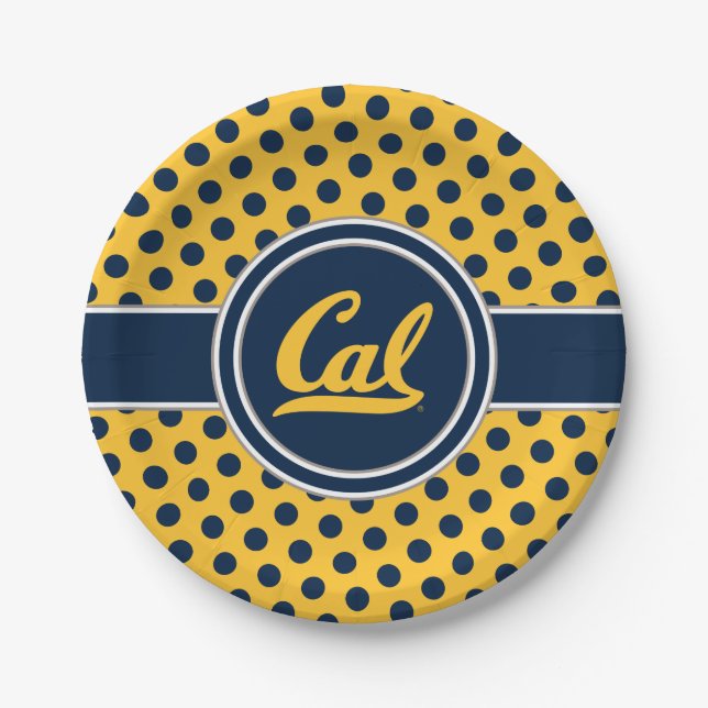 Cal Polka Dots Paper Plates (Front)