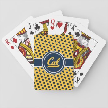 Cal Polka Dots Playing Cards by ucberkeley at Zazzle