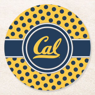 Cal Polka Dots Round Paper Coaster