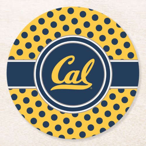 Cal Polka Dots Round Paper Coaster