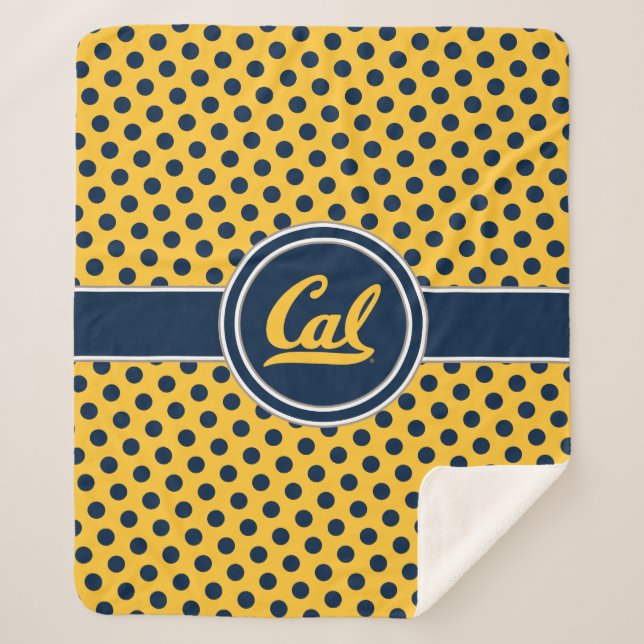 Cal Polka Dots Sherpa Blanket (Front)