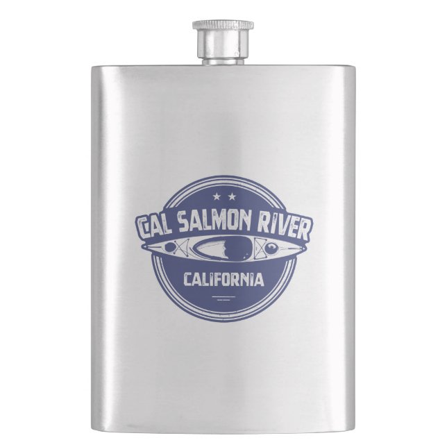 Cal Salmon River California Kayaking Flask (Front)