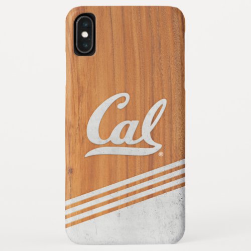 Cal Script  Wood Cement Stripes iPhone XS Max Case