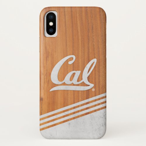 Cal Script  Wood Cement Stripes iPhone XS Case