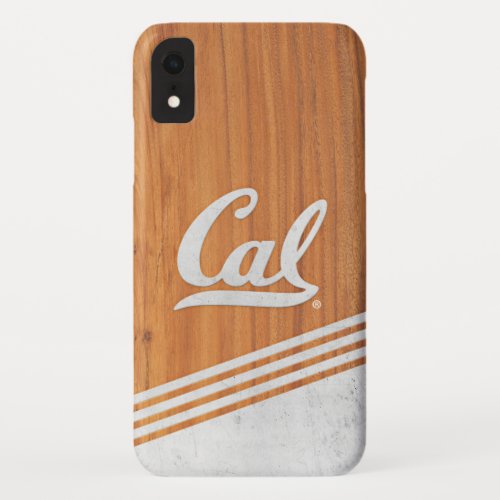 Cal Script  Wood Cement Stripes iPhone XR Case