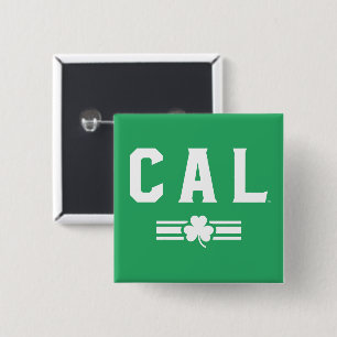 Cal   St. Patrick's Day - Lucky Stripe Button