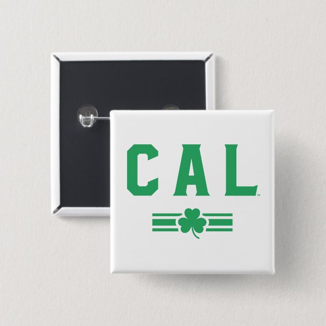 Cal | St. Patrick's Day - Lucky Stripe Button (Front & Back)