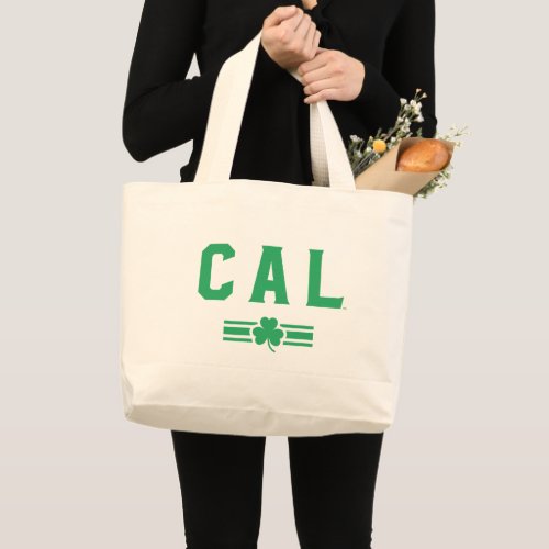 Cal  St Patricks Day _ Lucky Stripe Large Tote Bag