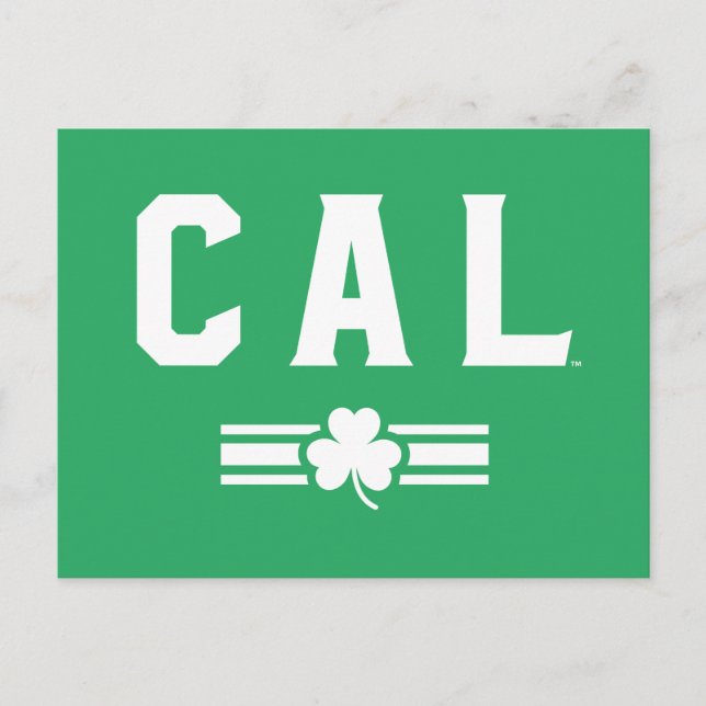 Cal | St. Patrick's Day - Lucky Stripe Postcard (Front)