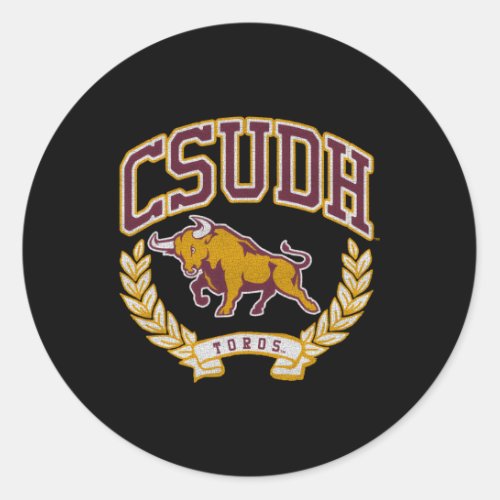 Cal State Dominguez Hills Toros Victory Classic Round Sticker