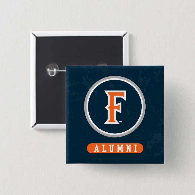 Cal State Fullerton Alumni Distressed Button (Front & Back)