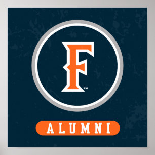 Cal State Fullerton Alumni Distressed Poster