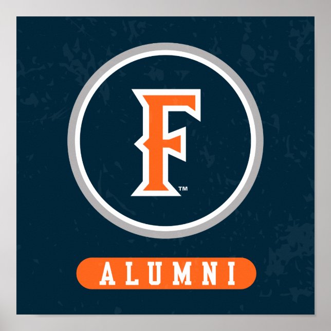 Cal State Fullerton Alumni Distressed Poster (Front)
