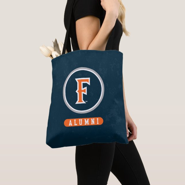 Cal State Fullerton Alumni Distressed Tote Bag (Close Up)
