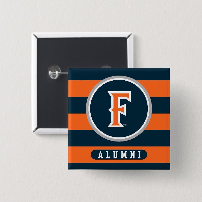Cal State Fullerton Alumni Stripes Button (Front & Back)