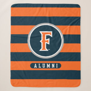 Cal State Fullerton Alumni Stripes Sherpa Blanket