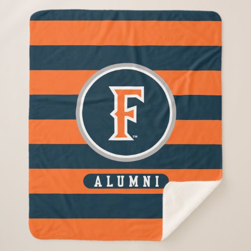 Cal State Fullerton Alumni Stripes Sherpa Blanket